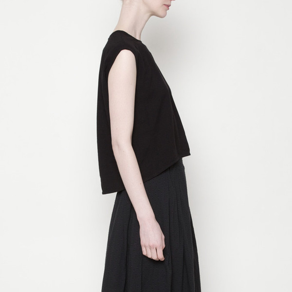7115 apparel Solid Cropped Top PF15 - Black 7115 apparel Solid Cropped Top PF15 - Black