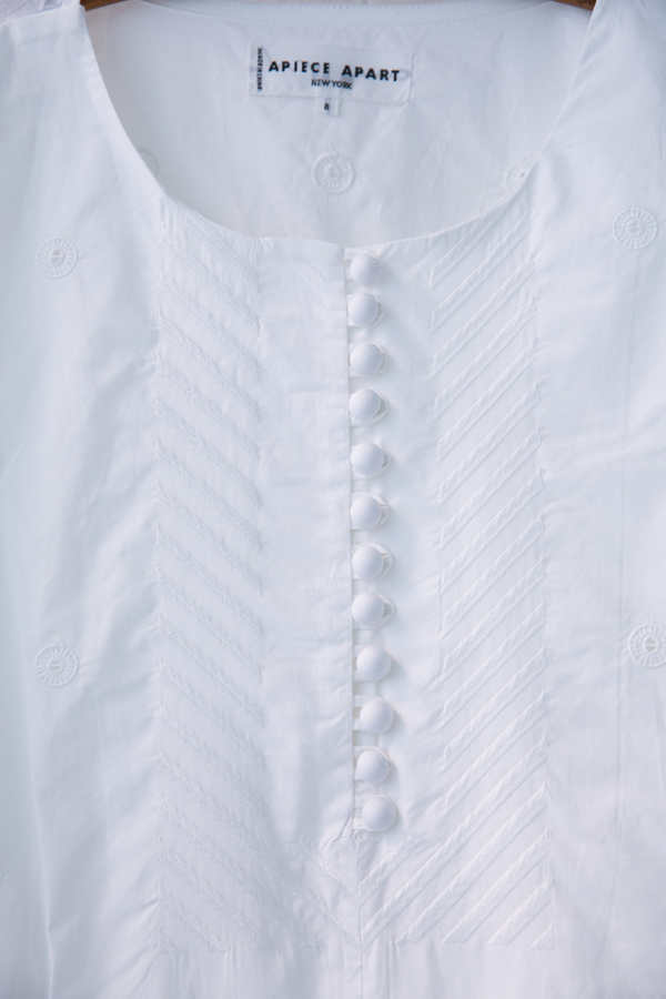 apiece apart bib front blouse apiece apart bib front blouse