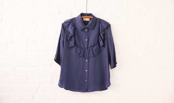 maison kitsuné ruffle blouse maison kitsuné ruffle blouse