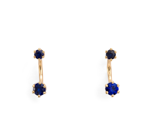 Satomi Kawakita 14K Twin Sapphire Studs Satomi Kawakita 14K Twin Sapphire Studs