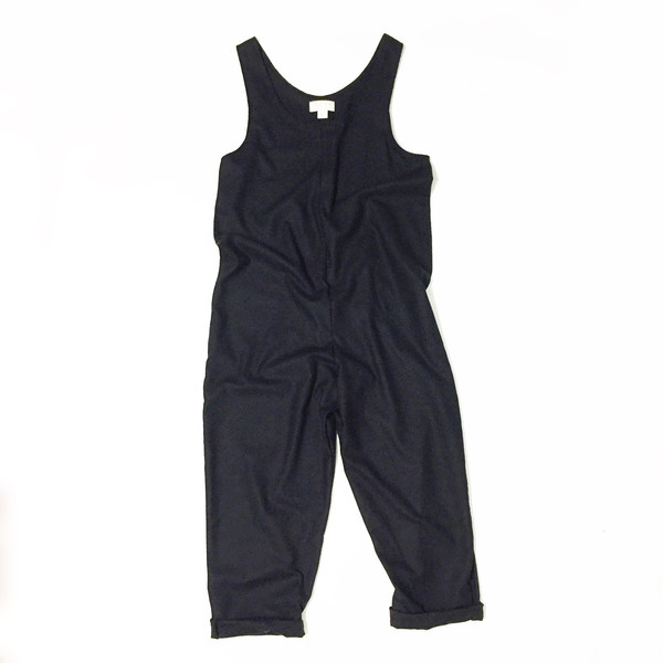 Laurs Kemp Black Raw Silk Ulli Jumpsuit Laurs Kemp Black Raw Silk Ulli Jumpsuit