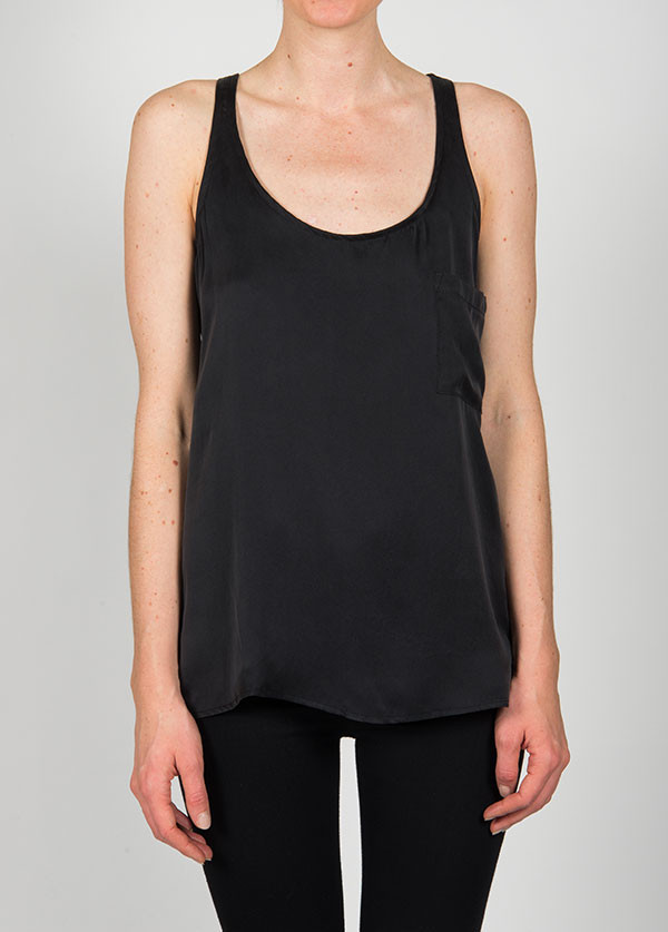 Dolan - Sleeveless Pocket Scoop in Black Dolan - Sleeveless Pocket Scoop in Black