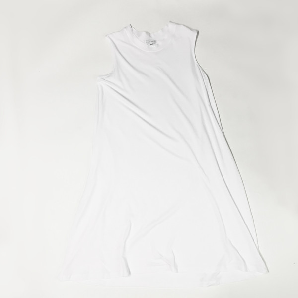 Shelby Steiner White Sleeveless T Shirt Dress Shelby Steiner White Sleeveless T Shirt Dress