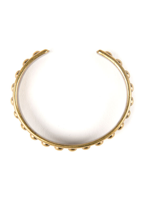 Dudine - Durango Studded Cuff in Oxidized Brass Dudine - Durango Studded Cuff in Oxidized Brass