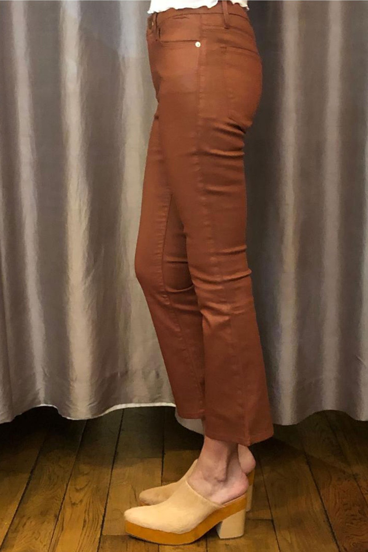 FRAME Denim Le Cropped Mini Boot Coated 