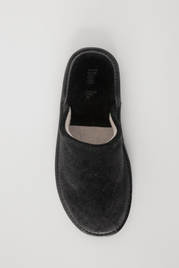 Men's Lisa B. Suede Slipper - Black Men's Lisa B. Suede Slipper - Black