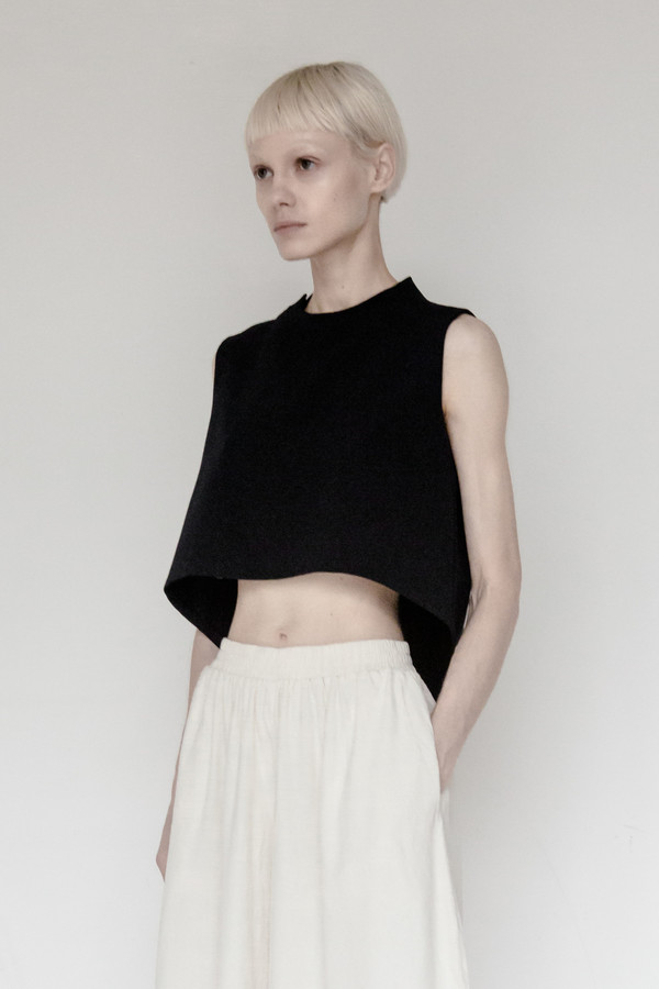 KAAREM Polyester Chime Collar Top KAAREM Polyester Chime Collar Top