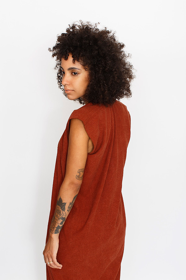 Miranda Bennett Rust Everyday Dress | Silk Miranda Bennett Rust Everyday Dress | Silk