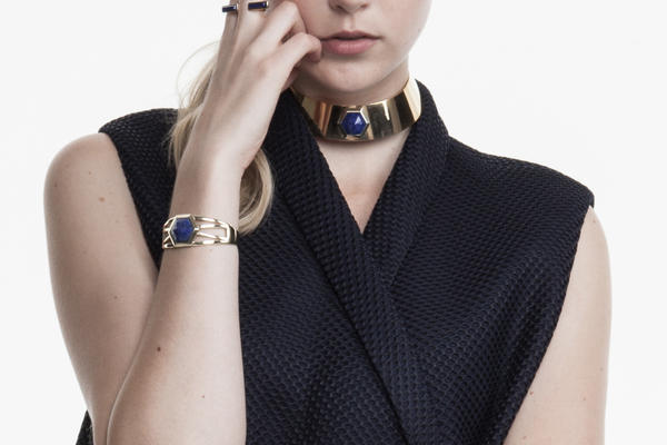 Shahla Karimi Hex Set Choker with Lapis Shahla Karimi Hex Set Choker with Lapis