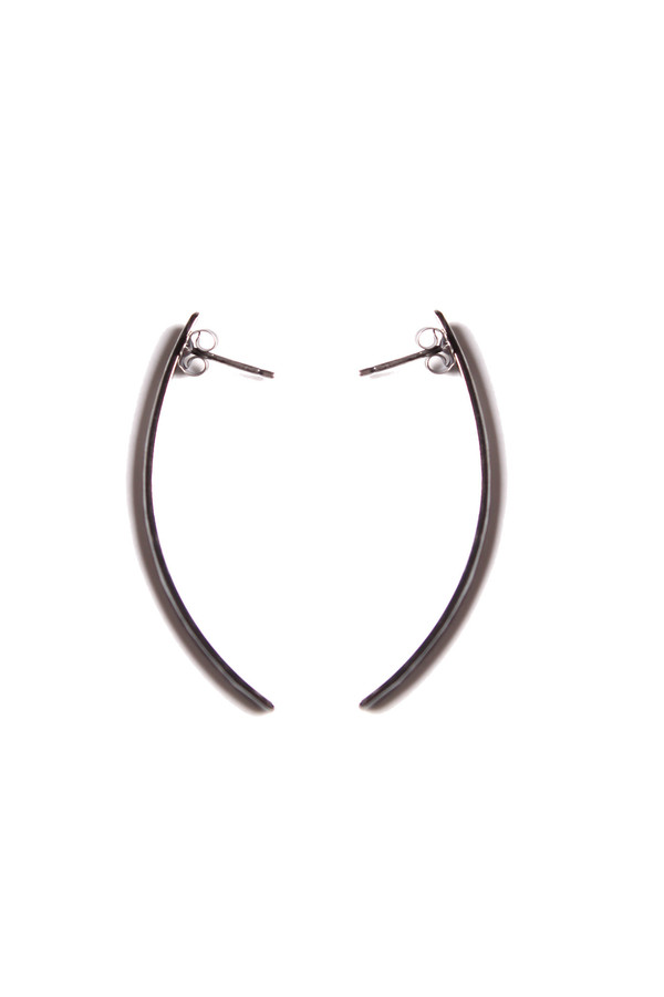 Sarah Dunn Oxidized Curved Earrings Sarah Dunn Oxidized Curved Earrings