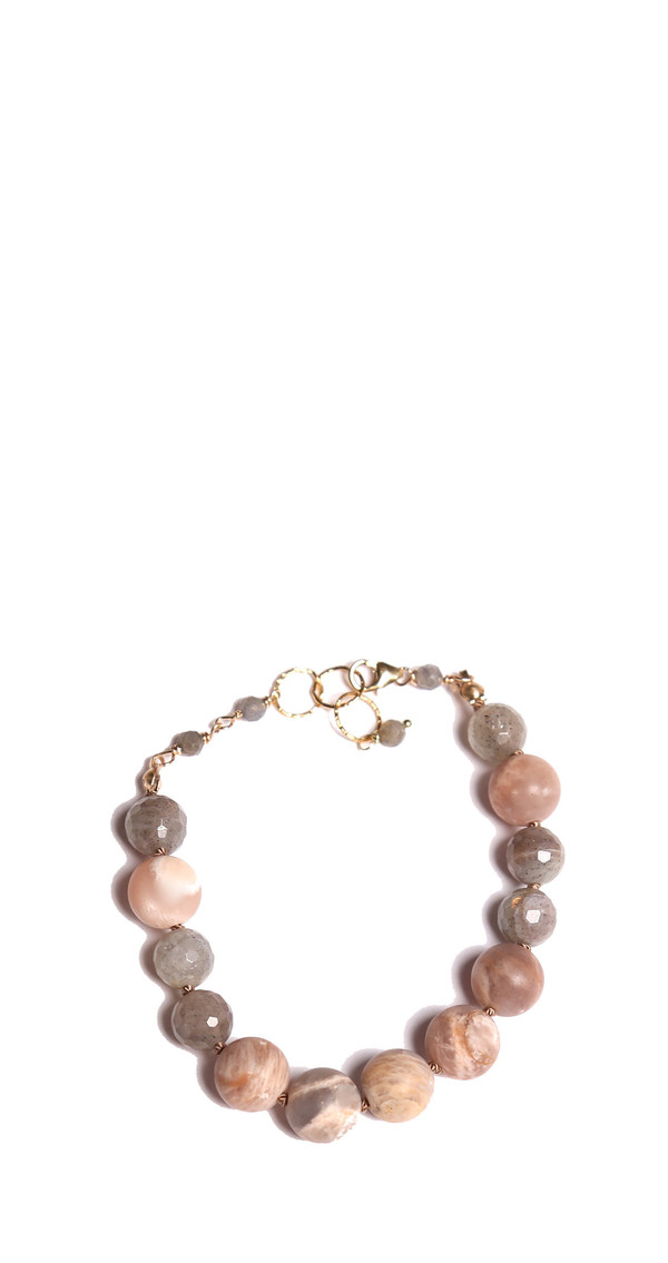 James and Jezebelle Pink Moonstone and Labradorite Bracelet James and Jezebelle Pink Moonstone and Labradorite Bracelet