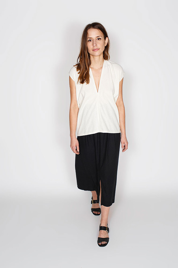 Miranda Bennett Everyday Top, Silk Noil in Natural Miranda Bennett Everyday Top, Silk Noil in Natural