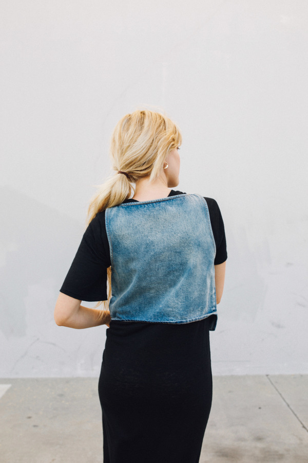 Objects Without Meaning Denim Crop Top, Blue Objects Without Meaning Denim Crop Top, Blue