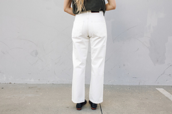 Objects Without Meaning Straight Leg Patch Jean, White Objects Without Meaning Straight Leg Patch Jean, White