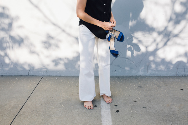 Objects Without Meaning Flare Jean, White Objects Without Meaning Flare Jean, White
