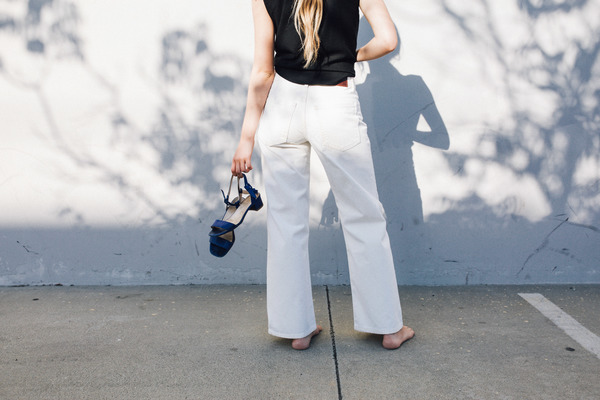 Objects Without Meaning Flare Jean, White Objects Without Meaning Flare Jean, White