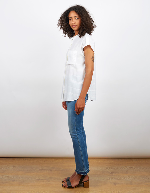 Filippa K Structure Stripe Shirt White Filippa K Structure Stripe Shirt White