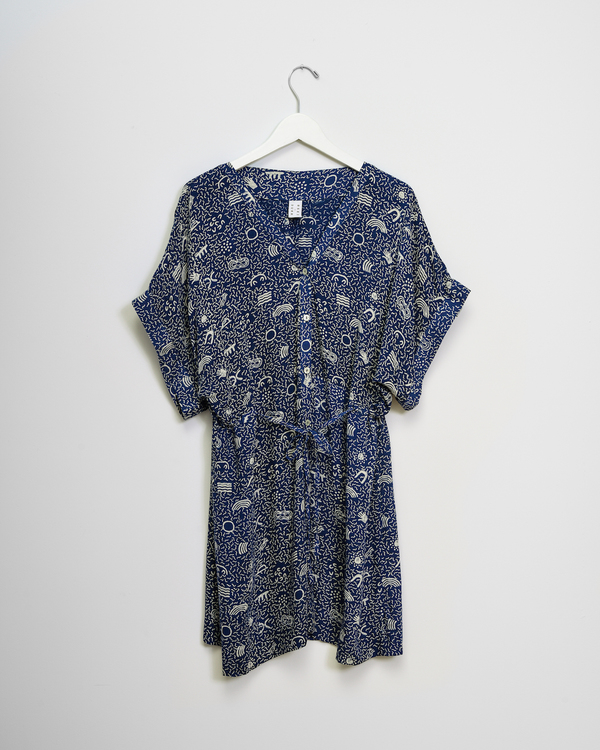 Osei-Duro Toss Kimono in Cobalt Doodle-Bop Osei-Duro Toss Kimono in Cobalt Doodle-Bop