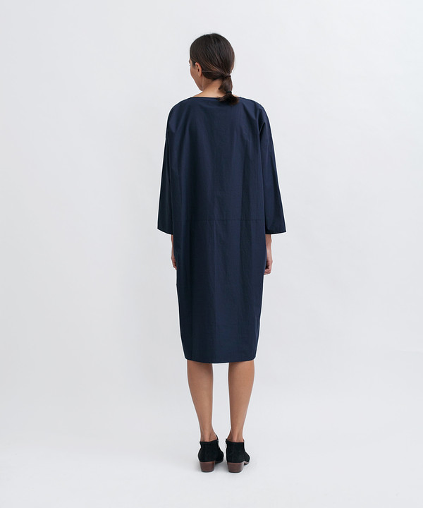 Revisited Matters Cotton Workdress in Navy Revisited Matters Cotton Workdress in Navy