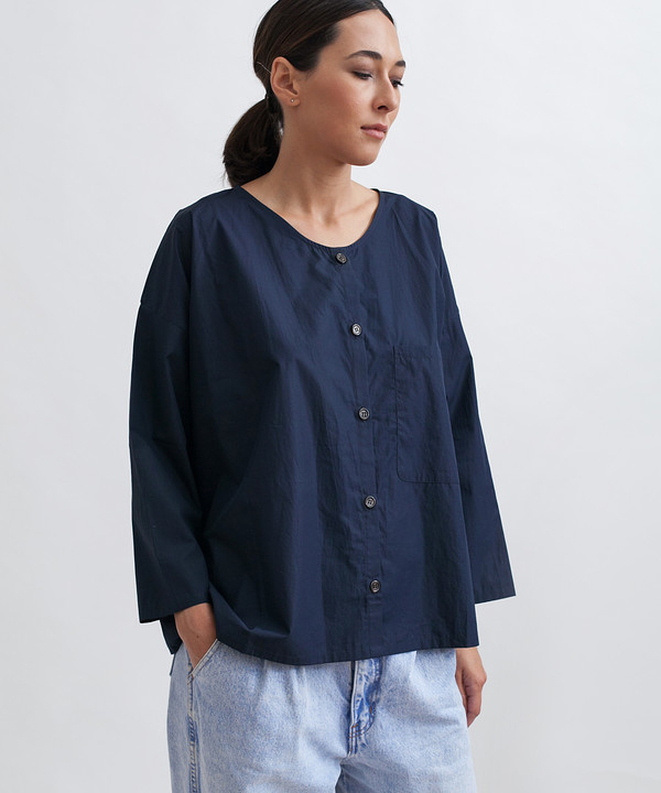 Revisited Matters Cotton Workshirt in Navy Revisited Matters Cotton Workshirt in Navy