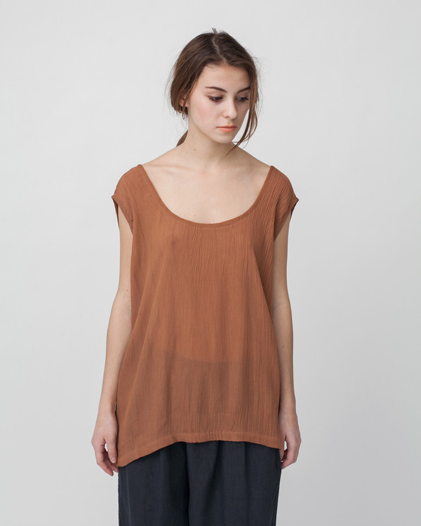 Revisited Matters Crushed Cotton Tank in Sienna Revisited Matters Crushed Cotton Tank in Sienna