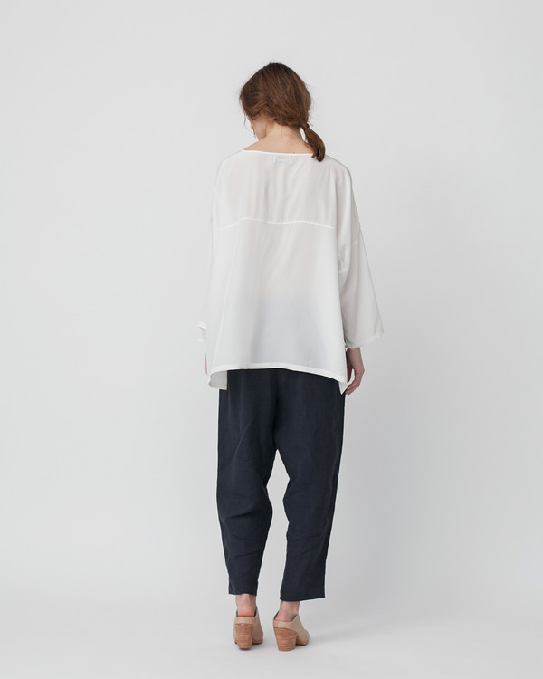 Revisited Matters Kaftan Silk Shirt in Off-White Revisited Matters Kaftan Silk Shirt in Off-White