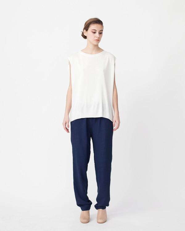 Achro Linen Knit Top With Folded Sides Achro Linen Knit Top With Folded Sides