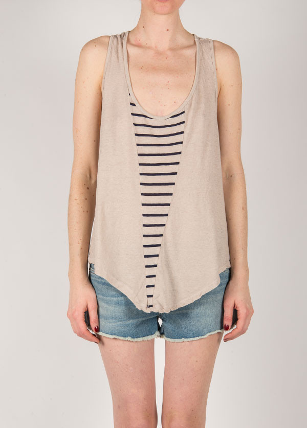 My Line - Ivy Deep V Tank in Stone My Line - Ivy Deep V Tank in Stone