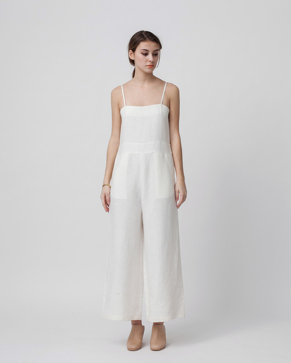Luisa et la luna Lucia Jumpsuit in White Luisa et la luna Lucia Jumpsuit in White