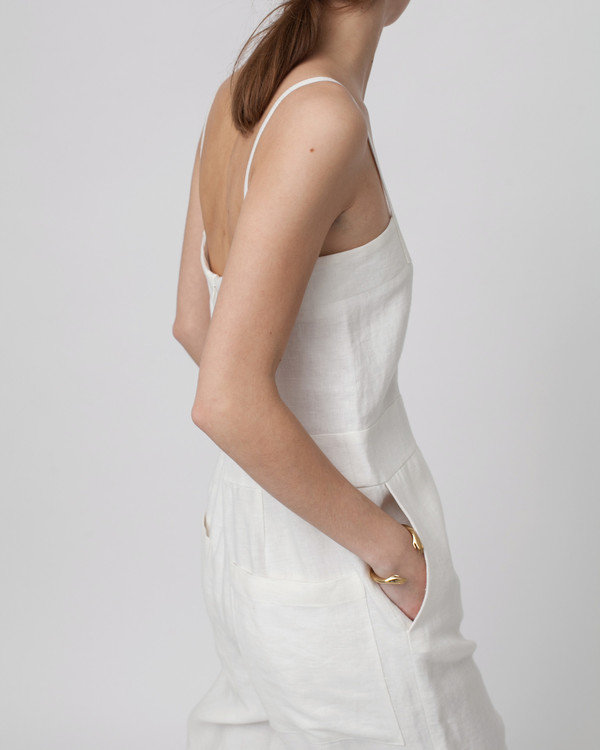 Luisa et la luna Lucia Jumpsuit in White Luisa et la luna Lucia Jumpsuit in White