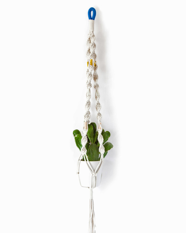 Cold Picnic Macrame Plant Hangers in Colorblock Cenotes Cold Picnic Macrame Plant Hangers in Colorblock Cenotes