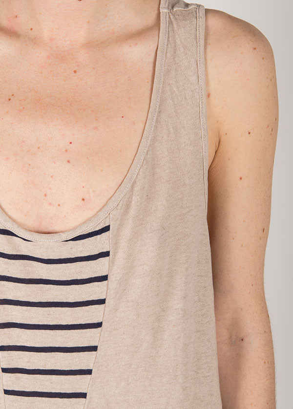 My Line - Ivy Deep V Tank in Stone My Line - Ivy Deep V Tank in Stone