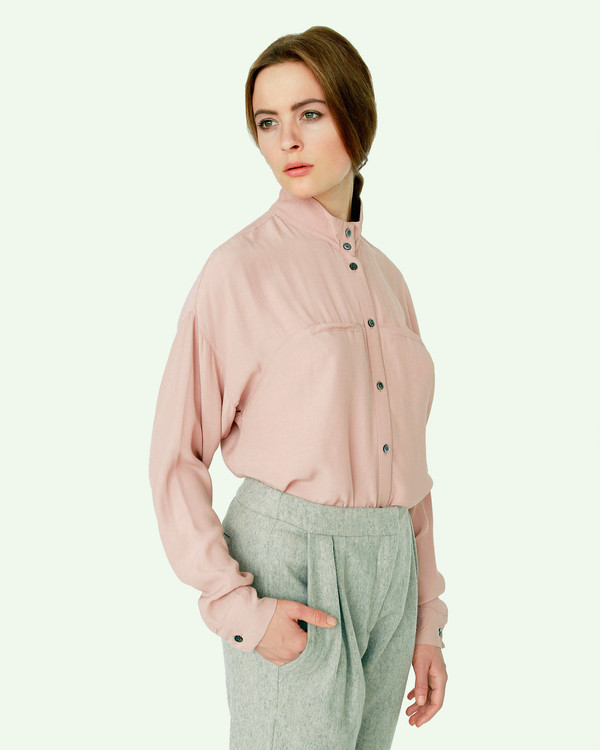 Suzanne Rae Mandarin Collar Blouse Suzanne Rae Mandarin Collar Blouse
