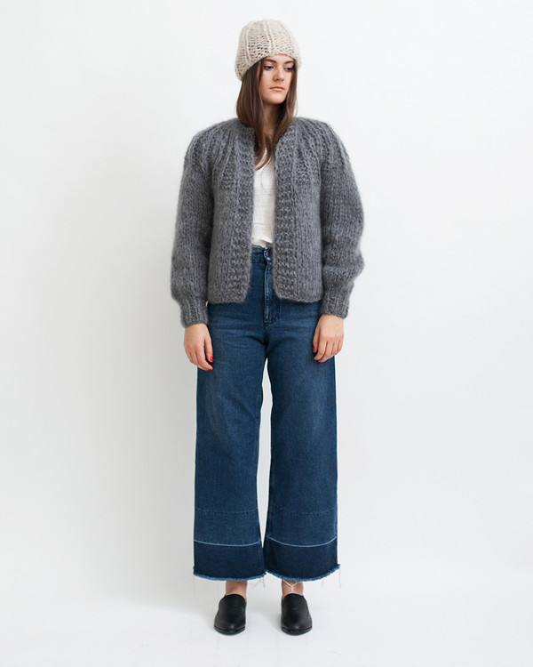 Maiami Mohair Pleated Short Cardigan Maiami Mohair Pleated Short Cardigan