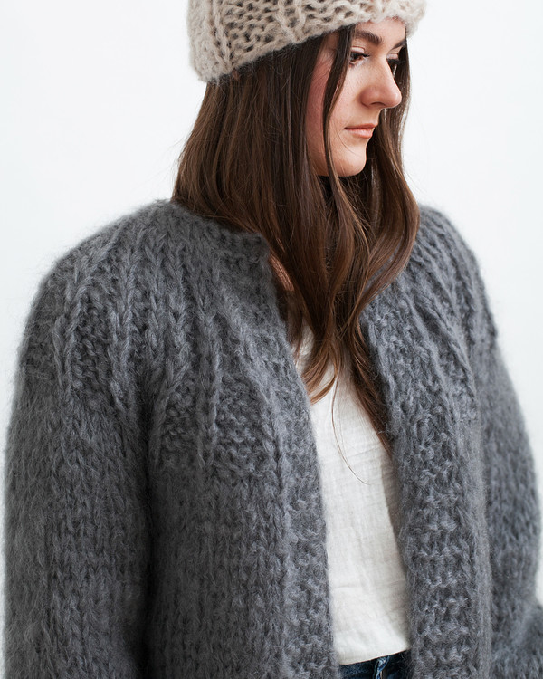 Maiami Mohair Pleated Short Cardigan Maiami Mohair Pleated Short Cardigan