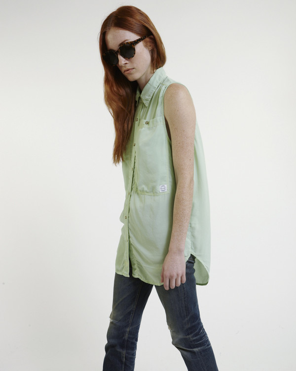 LF Markey Oscar Silk Workshirt in Mint LF Markey Oscar Silk Workshirt in Mint