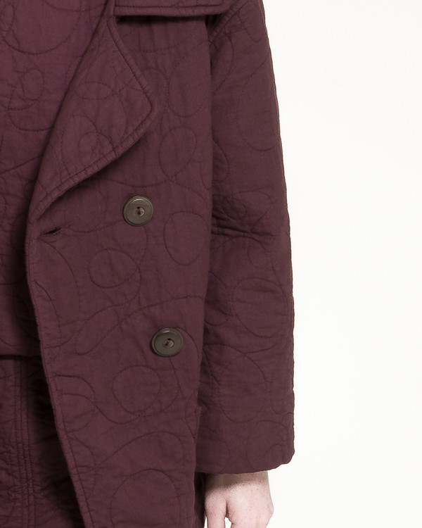 Caron Callahan Quilted Levin Coat in Raisin Caron Callahan Quilted Levin Coat in Raisin