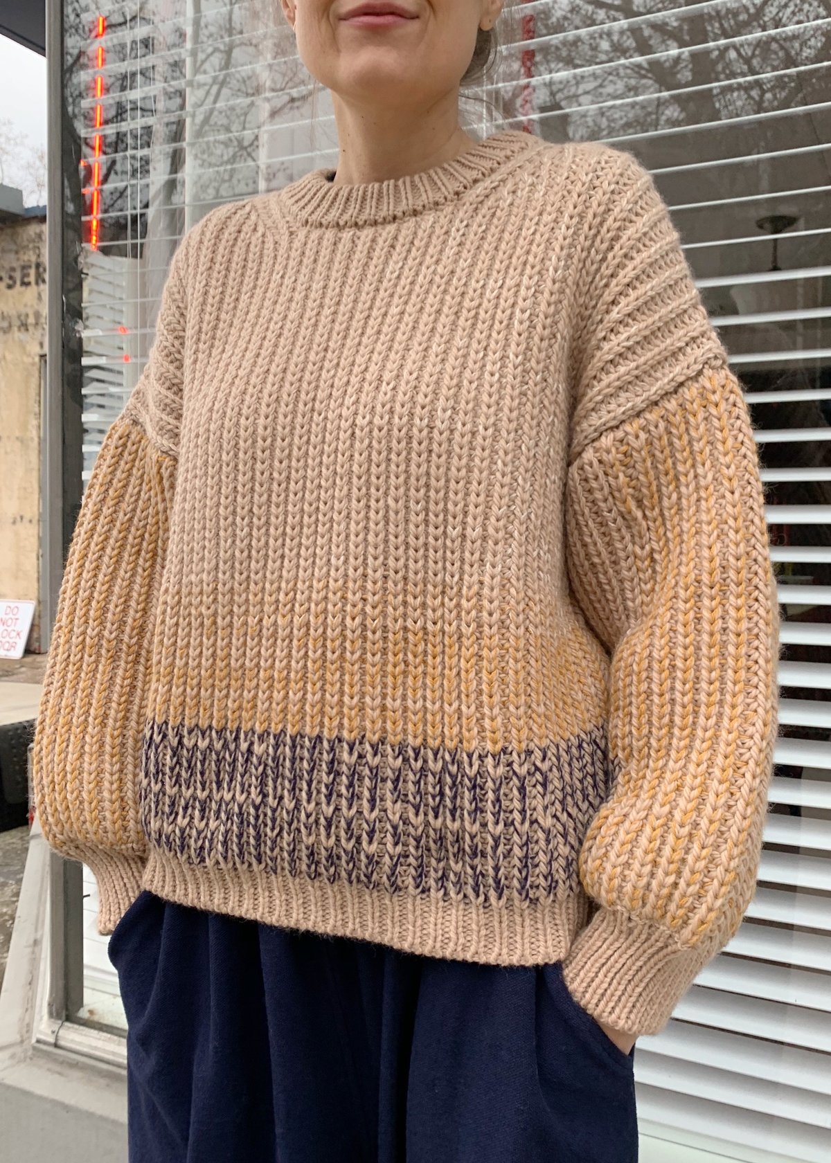 Micaela Greg Ombre Sweater - flax 