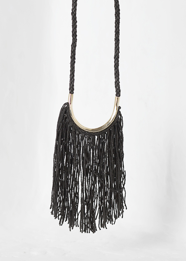 Erin Considine Lunate Fringe - black Erin Considine Lunate Fringe - black