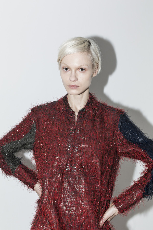 C.F. Goldman Red Pocket Top C.F. Goldman Red Pocket Top