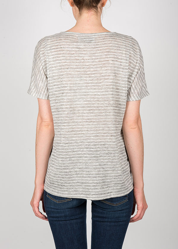 Objects Without Meaning - Basia Tee in Platinum Stripe Objects Without Meaning - Basia Tee in Platinum Stripe