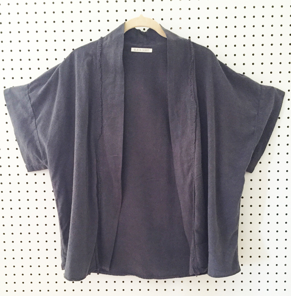 Black Crane Kimono Jacket - Midnight Black Crane Kimono Jacket - Midnight