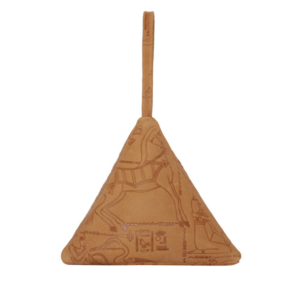 Pyramid Bag, Embossed Tan Pyramid Bag, Embossed Tan