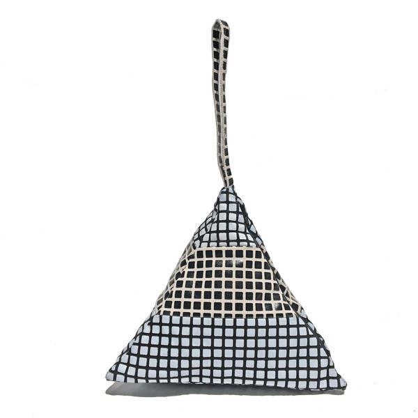 Slow and Steady Wins the Race Striped Pyramid Bag in BW Grid and WB Grid Slow and Steady Wins the Race Striped Pyramid Bag in BW Grid and WB Grid