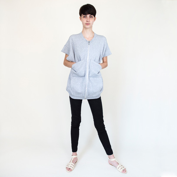 Zipper Vest in Grey Heather Zipper Vest in Grey Heather