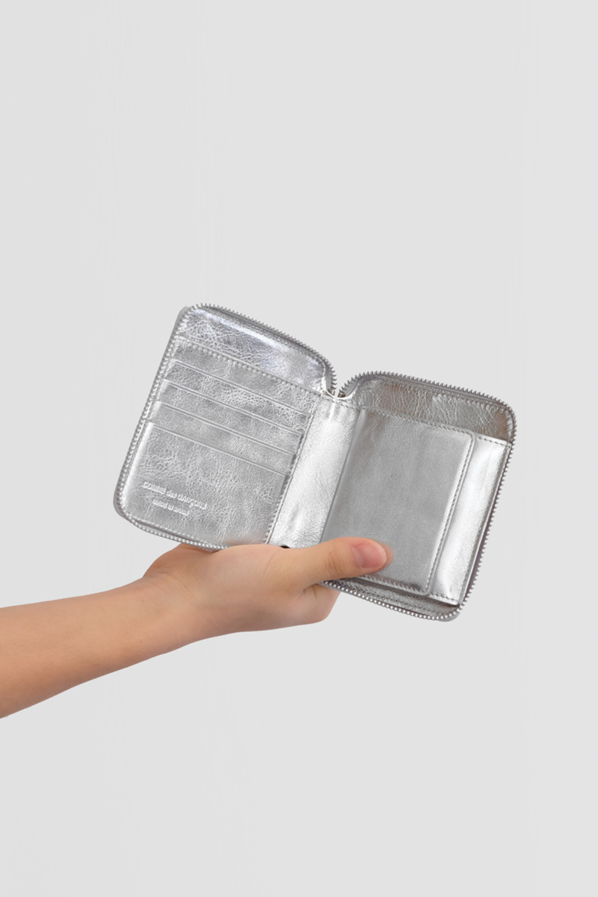 comme des garcons silver wallet