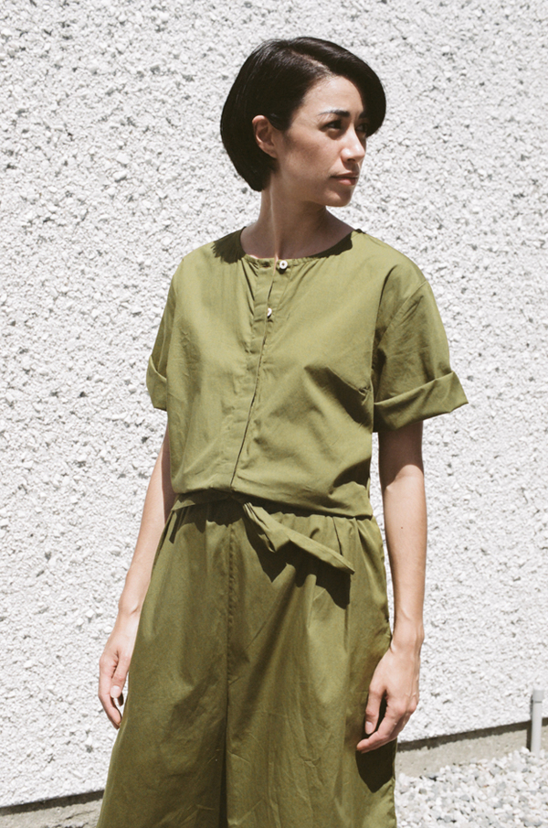 Kowtow Pen to Paper Jumpsuit - olive Kowtow Pen to Paper Jumpsuit - olive