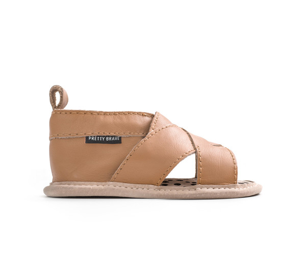 Pretty Brave Fringe Cross-Over Sandal Tan Pretty Brave Fringe Cross-Over Sandal Tan