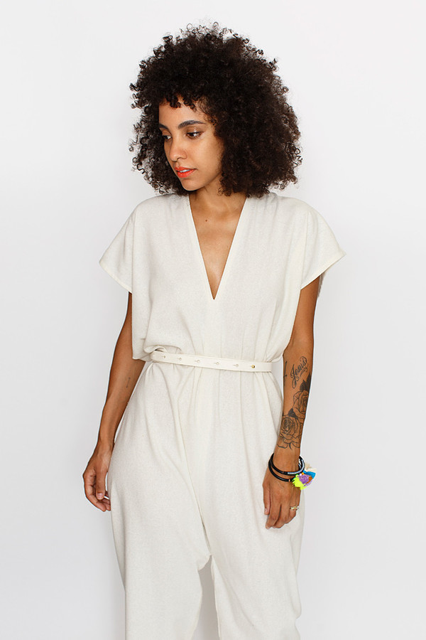 Miranda Bennett Everyday Jumpsuit, Silk Noil in Natural Miranda Bennett Everyday Jumpsuit, Silk Noil in Natural