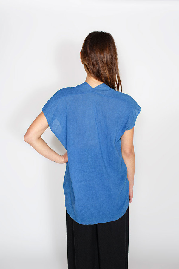 Miranda Bennett Everyday Top, Cotton Gauze in Indigo Miranda Bennett Everyday Top, Cotton Gauze in Indigo